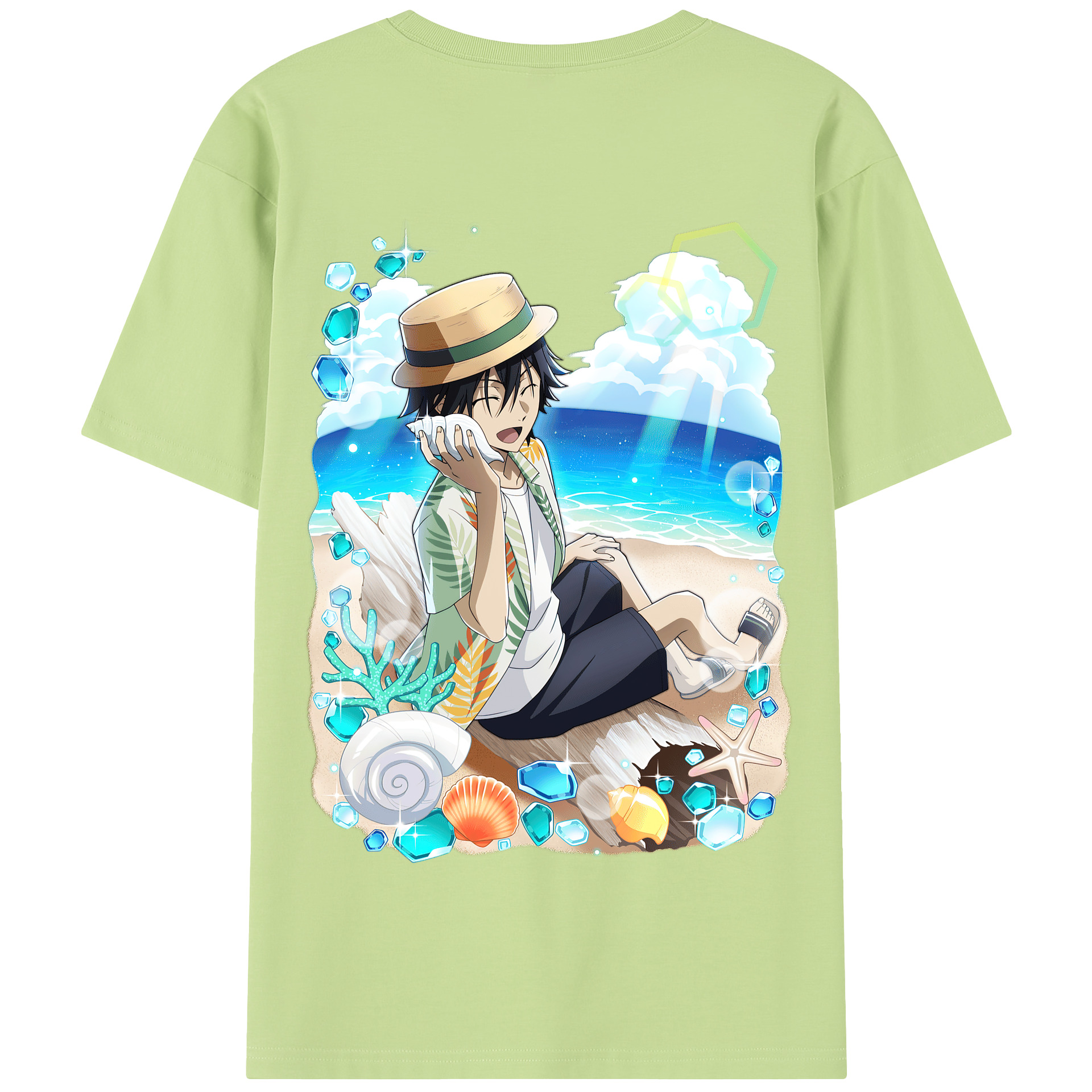（画像用） 文豪ストレイドッグス Bungo Stray Dogs 綿100％半袖Tシャツ（背面プリント）